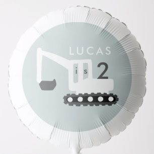 Personalised Digger Construction Party Balloon