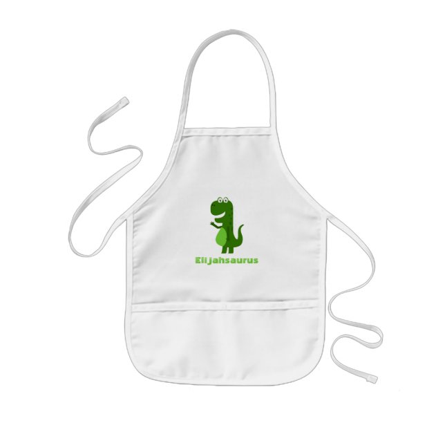 Personalised Dinosaur Kids' Apron (Front)