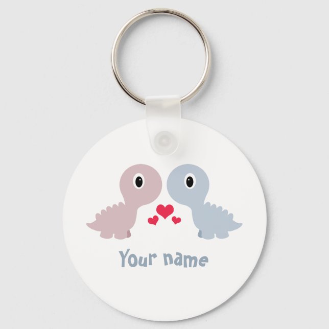 Personalised dinosaurs keyring (Front)