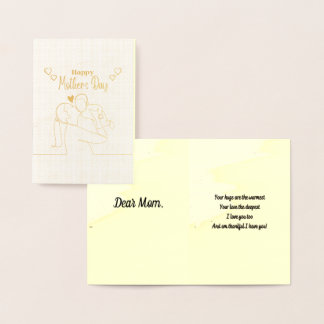 Personalised DIY Mother's Day with original poem Foil Card