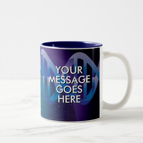 Personalised DNA Blue Science Two_Tone Coffee Mug