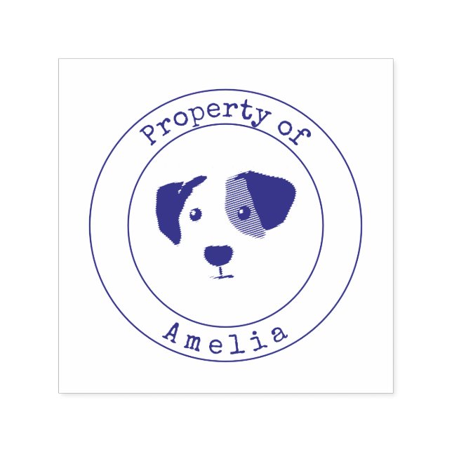 Personalised Dog Property of self-inking stamp (Design)