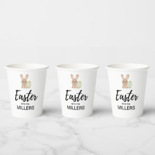 Personalised Easter "with the family"    Paper Cups
