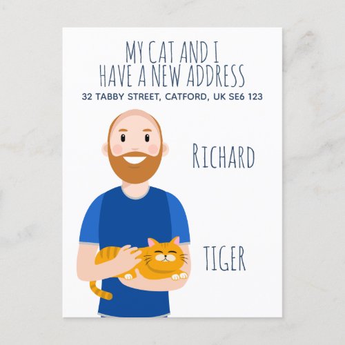 Personalised editable new address announcement pos