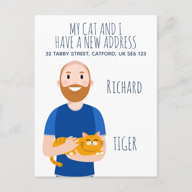 Personalised editable new address announcement pos postcard (Front)