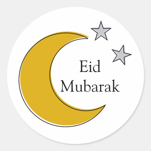 Personalised Eid Mubarak Stickers (Front)