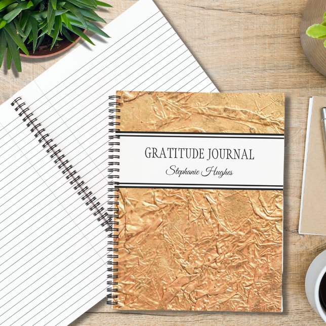 Personalised Elegant Gold Gratitude Journal (Creator Uploaded)