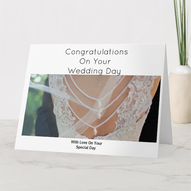 Personalised Elegant Wedding Congratulation Card (Front)