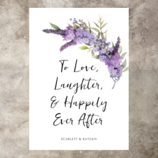 Personalised & Elegant Wedding Floor Decals, Lilac Decals