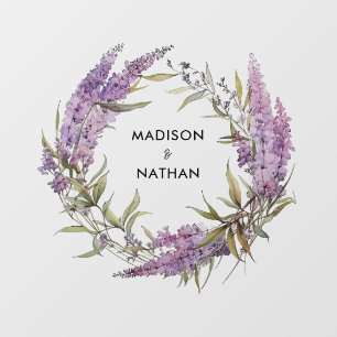 Personalised & Elegant Wedding Floor Decals, Lilac Decals