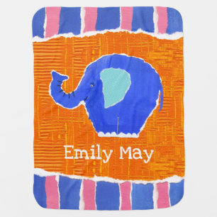 Personalised Elephant Baby Blanket