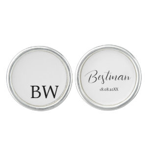 Personalised Engraved Groomsmen Groom Best man Cufflinks