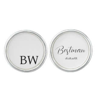 Personalised Engraved Groomsmen Groom Best man Cufflinks