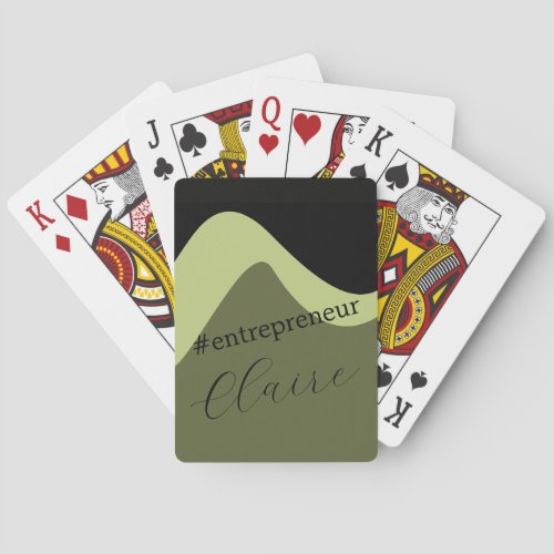 Personalised Entrepreneur Custom Name Poker Cards