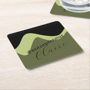Personalised Entrepreneur Custom Paper Coaster
