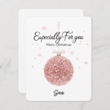 Personalised Especially For You Christmas Card