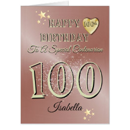 Personalised Extra Large 100th Birthday Card