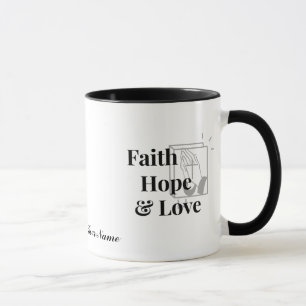 Personalised Faith Hope Love God Bless You Mug Cup