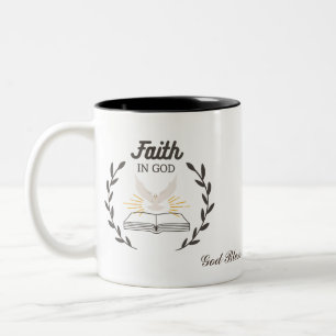 Personalised Faith in God, God Bless You Mug Cup