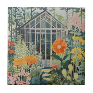 Personalised Family Birth House Ceramic Tile