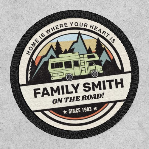 Personalised Family Caravan Adventures Patch