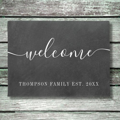 Personalised Family Name Chalkboard Doormat