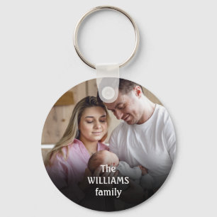 Personalised Family Name Photo Keychain