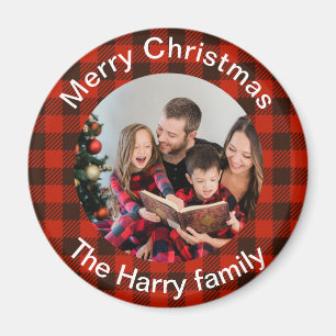 Personalised family photo christmas keepsake magnet