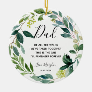 Personalised Father of Bride Of all the walks Ceramic Ornament