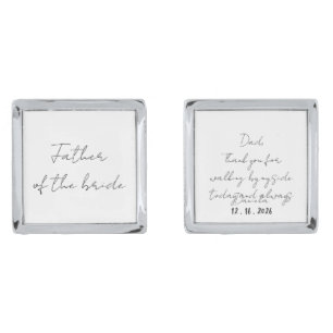 Personalised Father of the Bride Custom weeding Cufflinks