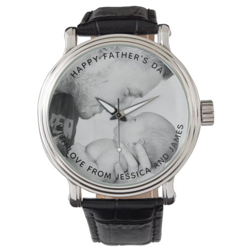 Personalised father's day photo watch