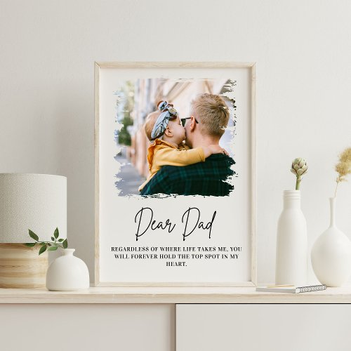 Personalised Fathers Day Portrait Gift  Daughter Holiday Card