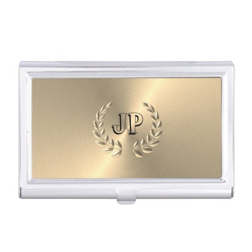 Personalised Faux Gold Effect Metal Business Card Case