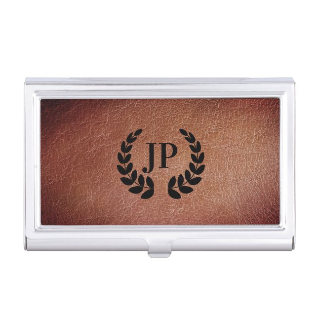 Personalised Faux Leather Business Card Holder (Front)