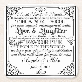 personalized wedding coaster