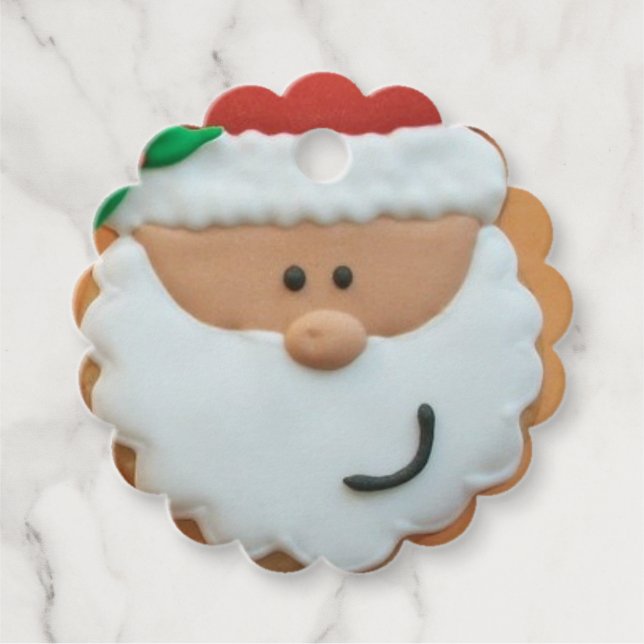 Personalised Favour Tags - Santa (Front)
