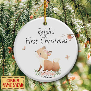 Personalised First, Baby's First Christmas Ceramic Ornament