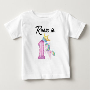 Personalised First Birthday Baby T-Shirt
