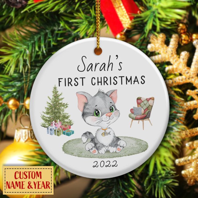 Personalised First Christmas baby Ceramic Ornament (Creator Uploaded)