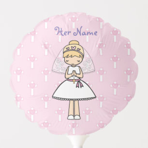 Personalised First Holy Communion girl party Balloon