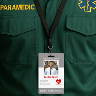 Personalised First Responder Photo ID Security ID Badge