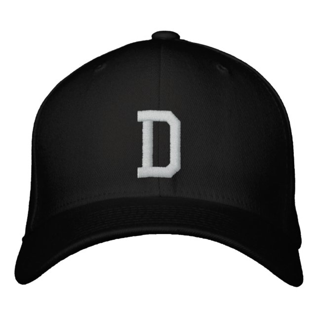 PERSONALISED Flex Fit D LOGO Embroidered Baseball Hat (Front)