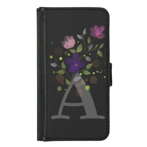 Personalised Floral Design Phone Wallet