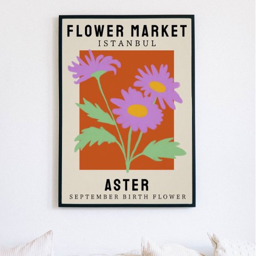 Personalised Flower Market Birth flower Art Print