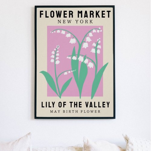 Personalised Flower Market Birth flower Art Print