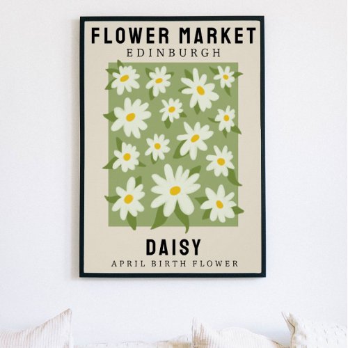 Personalised Flower Market Birth flower Art Print