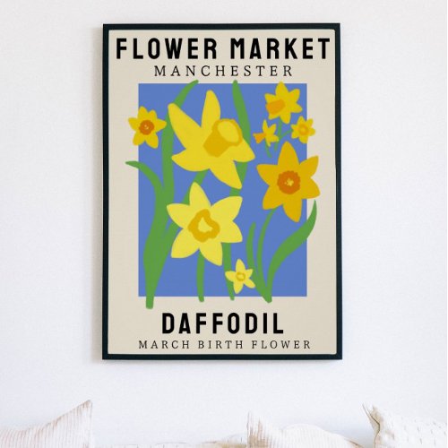 Personalised Flower Market Birth flower Art Print