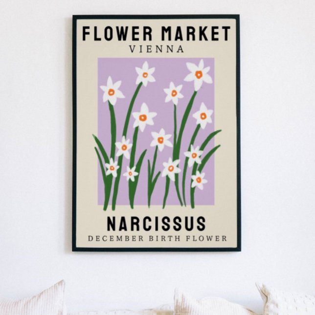 Personalised Flower Market Birth flower Art Print (Creator Uploaded)