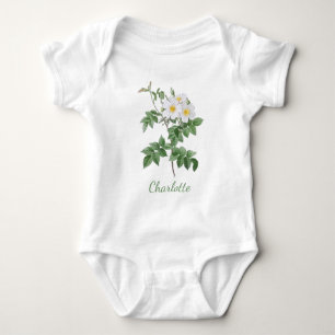 PERSONALISED FLOWERS BABY BODYSUIT