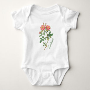 PERSONALISED FLOWERS BABY BODYSUIT
